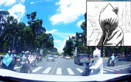 Tài xế ú òa với nữ 'ninja' tạt đầu ô tô để sang đường