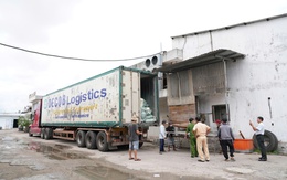 Xe đầu kéo chở 30 tấn thịt không rõ nguồn gốc bị phát hiện ở Huế