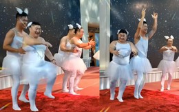 Cười sảng với tiết mục múa thiên nga của các ông chú