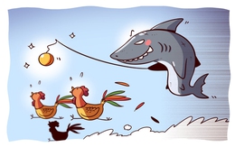 Cá mập cũng bị... 'úp bô'?