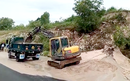 Cát lại tràn xuống cao tốc Vĩnh Hảo - Phan Thiết