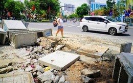 Người đi đường trượt ngã, xử phạt nhà thầu thi công 'ẩu' ở Nha Trang