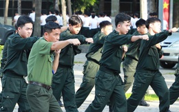 Trường đại học An ninh nhân dân huấn luyện trực bảo vệ Đại hội Đảng XIV