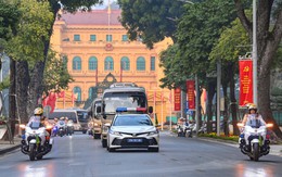 Hàng trăm phương tiện tổng duyệt dẫn đoàn đại biểu dự Đại hội Đảng