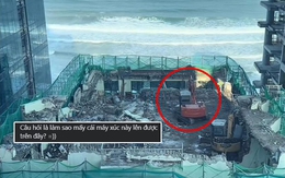 Dân mạng thắc mắc vì sao máy xúc to đùng 'leo' được tầng cao?