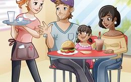 Cô gái xinh đẹp phục vụ bữa sáng có gì bất thường?