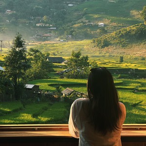 Khung cảnh 'tuyệt đối điện ảnh' mùa lúa xanh ở Sa Pa